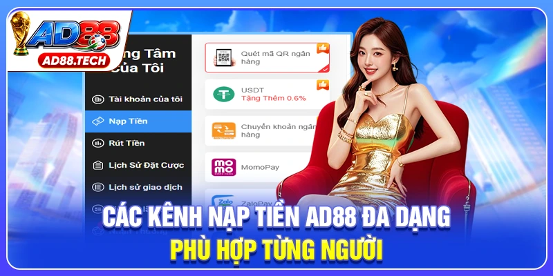 Nạp Tiền AD88 Đa Kênh - Tiện Lợi, Nhận Quà Cực Đã - Mavon